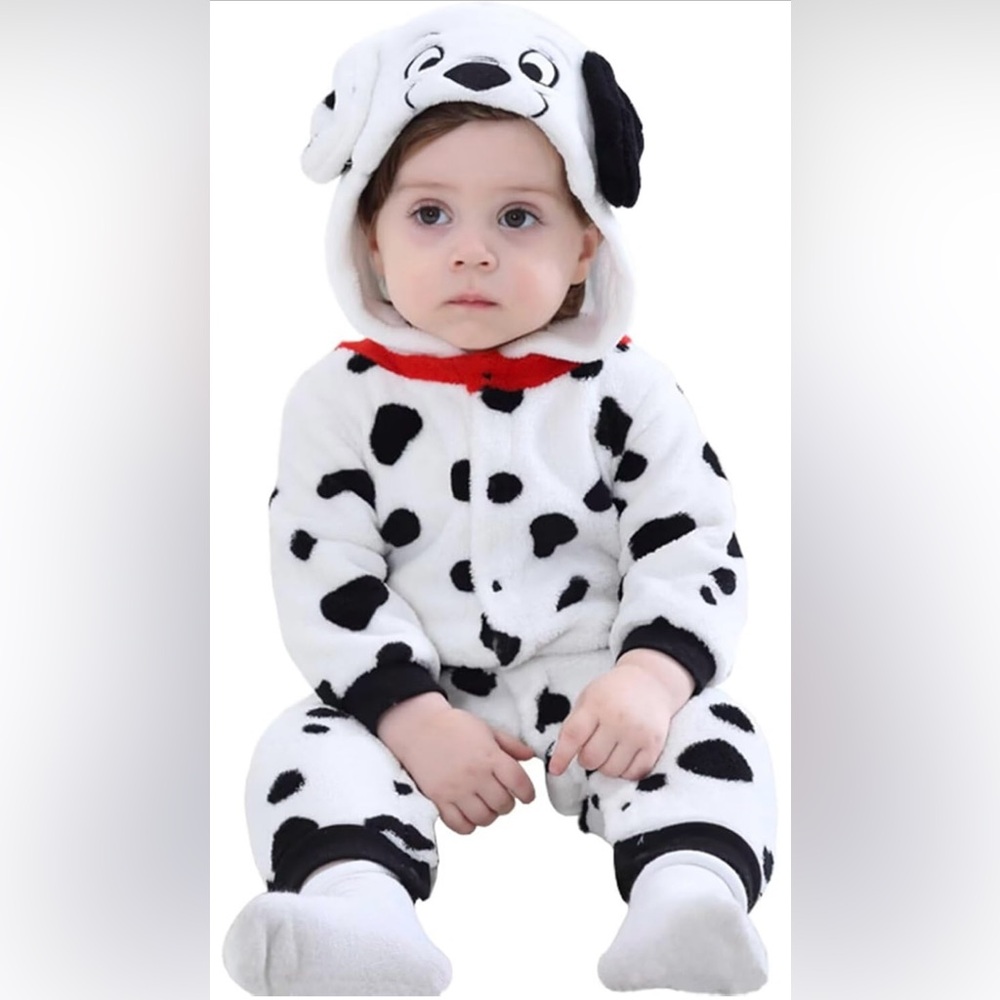 Adorable Dalmatian Print Baby Onesie
